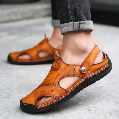 HSY™ | Sandales homme orthopédiques faites à la main : confort et maintien exceptionnel