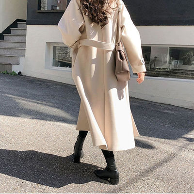 Sophie | Manteau Long en Laine Coupe Ample pour une Élégance Automnale Féminine lunnav