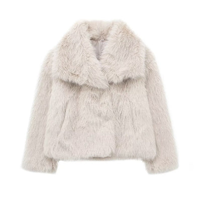 Clara | Cardigan Court en Fausse Fourrure pour un Street Style Élégant et Confortable lunnav
