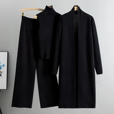 Amélie | Ensemble Tricot Femme 3 Pièces Élégance et Confort Lunnav