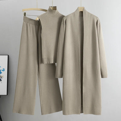 Amélie | Ensemble Tricot Femme 3 Pièces Élégance et Confort Lunnav